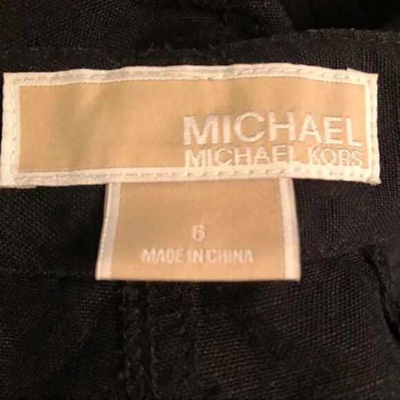 MICHAL Michael Kors Zipper Detail Linen Shorts - Picture 2 of 5